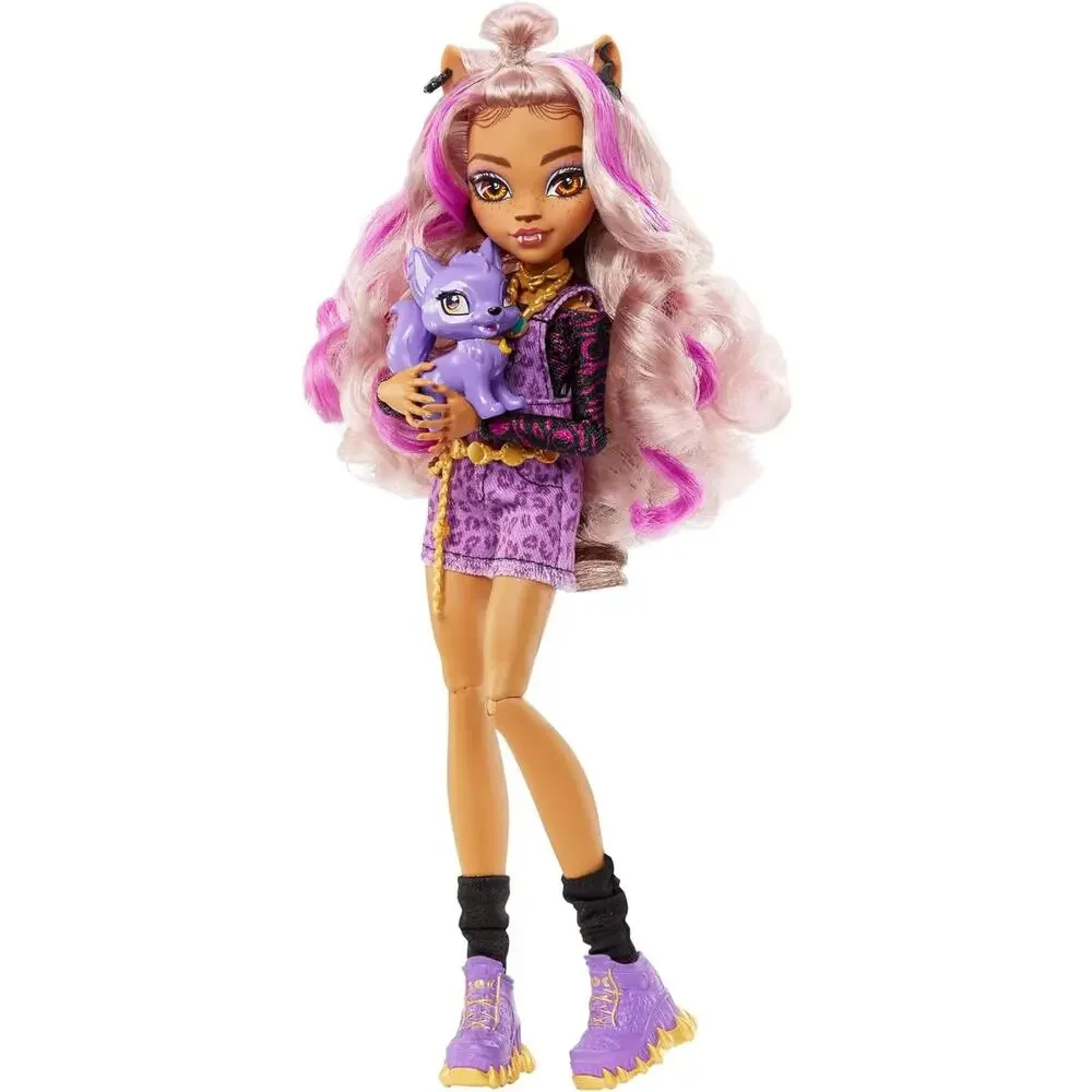 Monster High Clawdeen Wolf Fashion Doll Pet Dog Crescent  Accessories NWT
